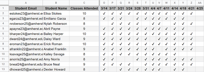 QR attendance tracker